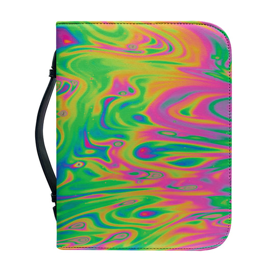 Psychedelic Surface Print Leather Bible Cover