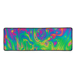 Psychedelic Surface Print Long Kitchen Mat