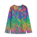 Psychedelic Surface Print Long Sleeve Short Coat