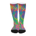 Psychedelic Surface Print Long Socks