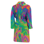 Psychedelic Surface Print Men's Bathrobe