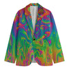 Psychedelic Surface Print Men's Blazer