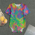 Psychedelic Surface Print Men's Bodysuit