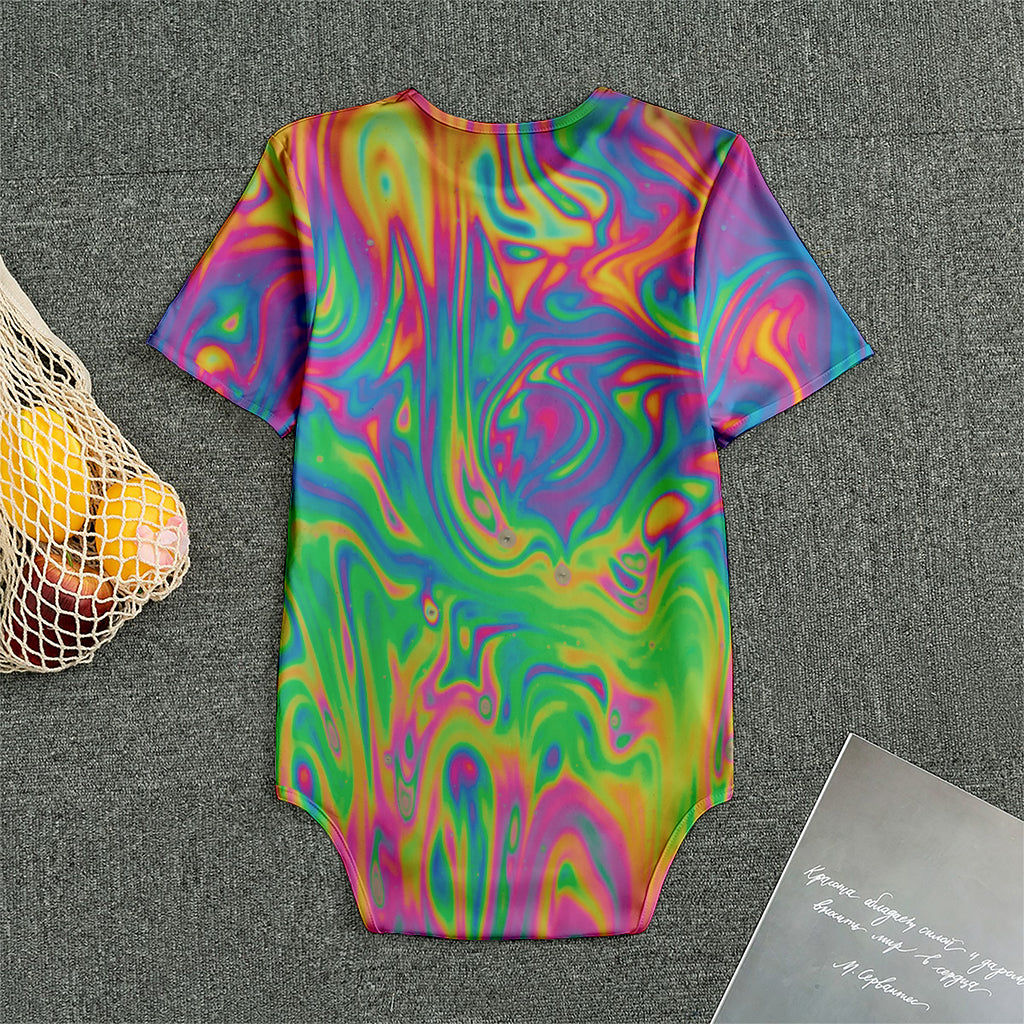Psychedelic Surface Print Men's Bodysuit