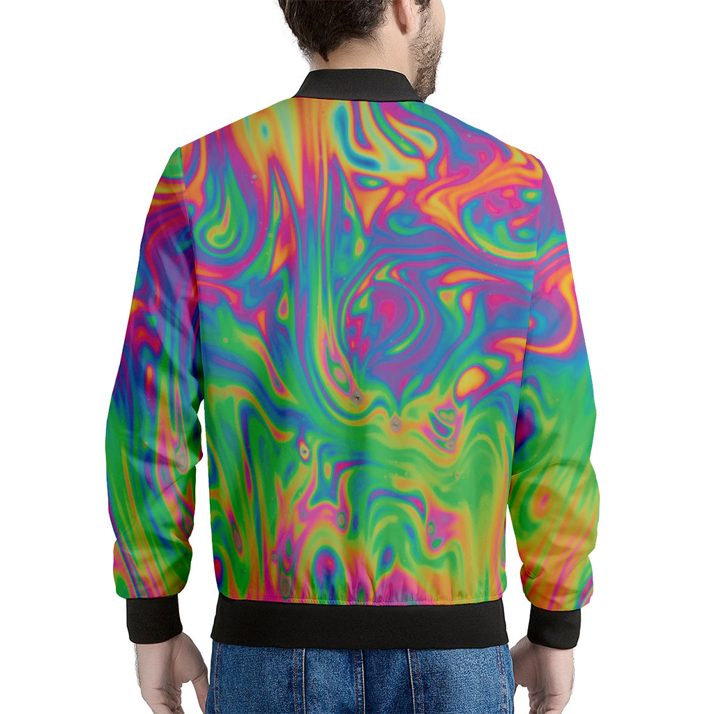 Psychedelic Surface Print Men's Bomber Jacket