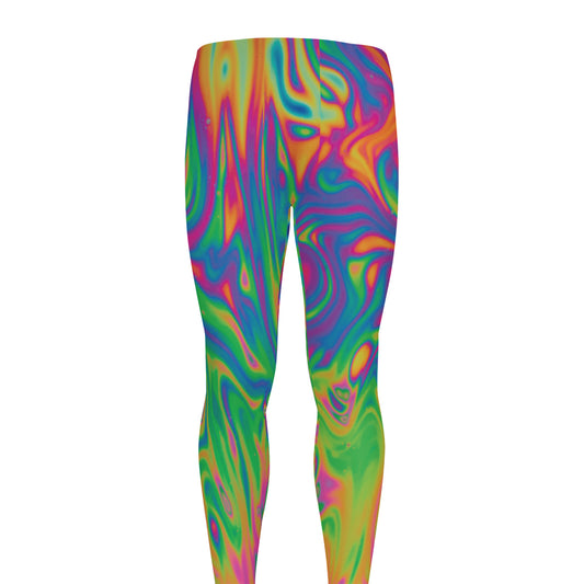 Psychedelic Surface Print Men's leggings