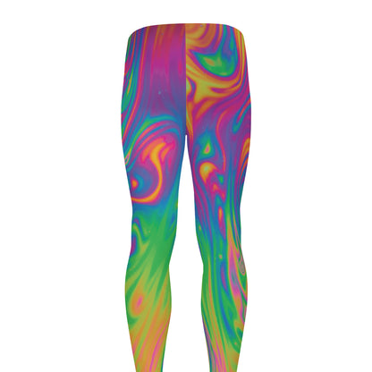 Psychedelic Surface Print Men's leggings
