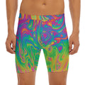 Psychedelic Surface Print Men's Long Boxer Briefs