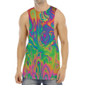 Psychedelic Surface Print Men's Muscle Tank Top