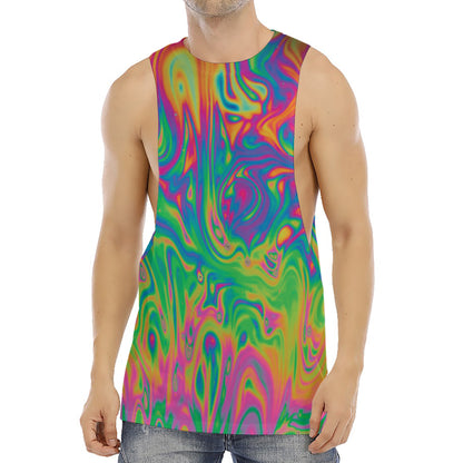Psychedelic Surface Print Men's Muscle Tank Top
