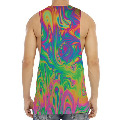 Psychedelic Surface Print Men's Muscle Tank Top