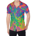 Psychedelic Surface Print Men's Shirt