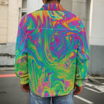 Psychedelic Surface Print Men's Shirt Jacket