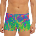 Psychedelic Surface Print Men's Short Boxer Briefs