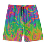 Psychedelic Surface Print Men's Swim Trunks