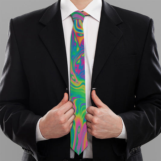 Psychedelic Surface Print Necktie