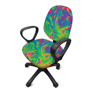 Psychedelic Surface Print Office Chair Cover