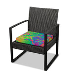 Psychedelic Surface Print Outdoor Seat Cushion Cover