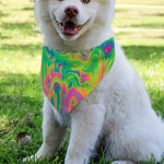 Psychedelic Surface Print Over The Collar Dog Bandana