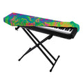 Psychedelic Surface Print Piano Keyboard Cover