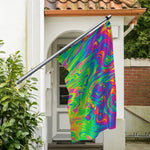 Psychedelic Surface Print Polyester Flag