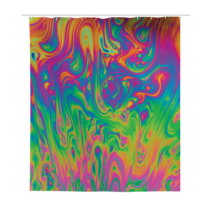 Psychedelic Surface Print Polyester Shower Curtain