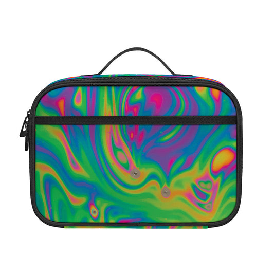 Psychedelic Surface Print Portable Lunch Bag