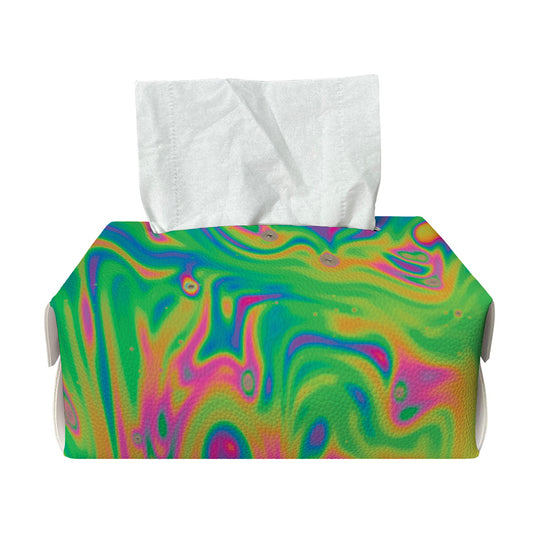 Psychedelic Surface Print Rectangle Tissue Box Cover