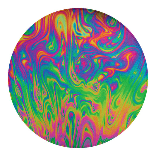 Psychedelic Surface Print Round Blanket