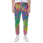 Psychedelic Surface Print Scuba Joggers