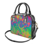 Psychedelic Surface Print Shoulder Handbag