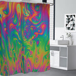 Psychedelic Surface Print Shower Curtain