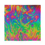 Psychedelic Surface Print Silk Bandana