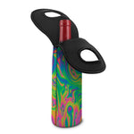 Psychedelic Surface Print Single Neoprene Wine Tote