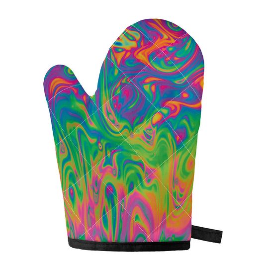 Psychedelic Surface Print Single Oven Mitt