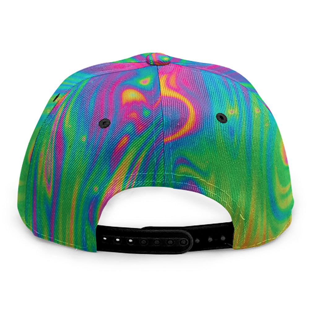 Psychedelic Surface Print Snapback Cap
