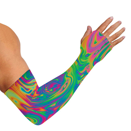 Psychedelic Surface Print Sun Protection Arm Sleeves