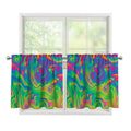 Psychedelic Surface Print Tier Curtains