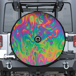 Psychedelic Surface Print Tire Cover With Camera Hole