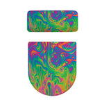 Psychedelic Surface Print Toilet Lid And Tank Cover Set