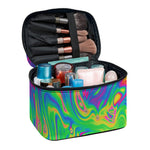 Psychedelic Surface Print Travel Makeup Bag