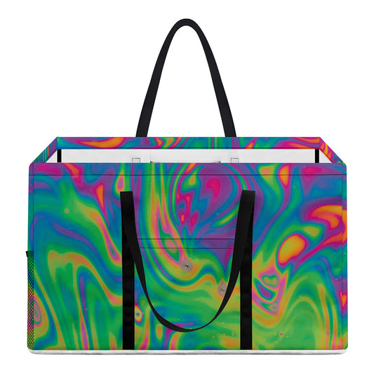 Psychedelic Surface Print Utility Tote Bag