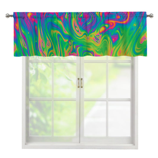 Psychedelic Surface Print Window Valance