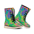 Psychedelic Surface Print Winter Boots