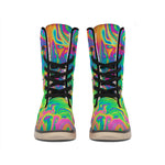 Psychedelic Surface Print Winter Boots