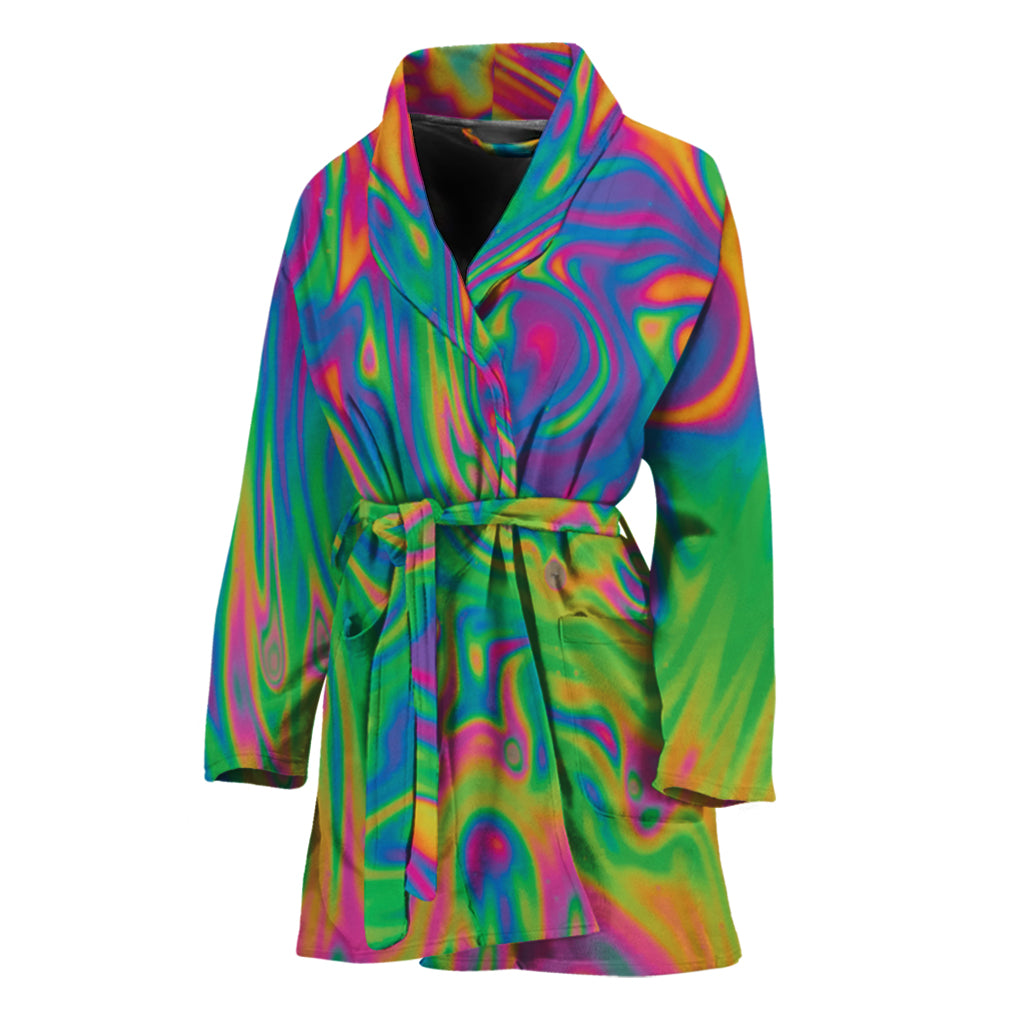 Psychedelic Surface Print Women's Bathrobe