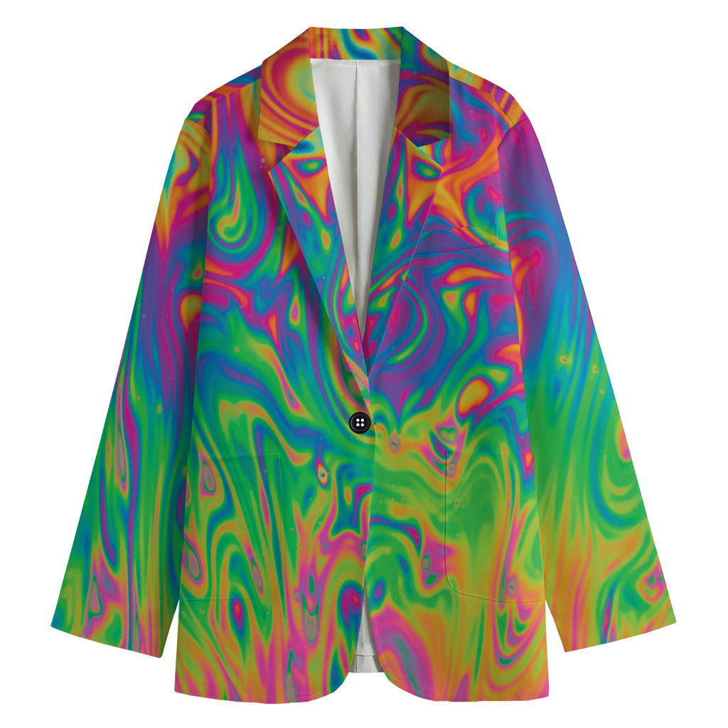 Psychedelic Surface Print Women's Blazer