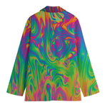 Psychedelic Surface Print Women's Blazer