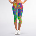 Psychedelic Surface Print Women's Capri Leggings