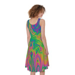 Psychedelic Surface Print Women's Sleeveless Dress